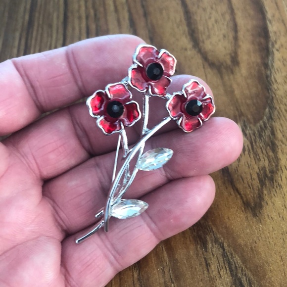 BEAUTIFUL ROSE AND DIAMOND BROOCH - Picture 15 of 16